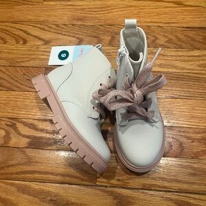 Off White and Pink Boots